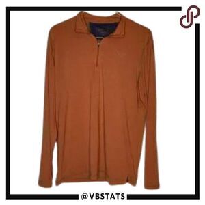 Orvis Trout Bum Quarter‎ Zip Top in Burnt Orange Size Medium